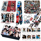 STRAYKIDS ATE Gift Set LOMOCARD Keychain Ins-Card Sticker Lanyard Tape Gift box